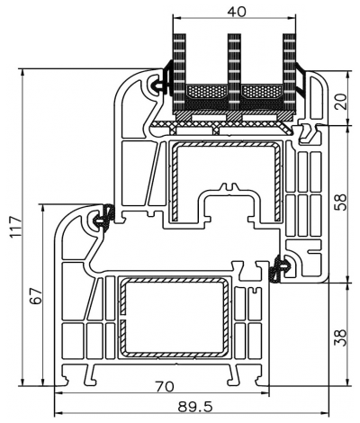 Classictherm window 40 mm