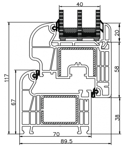 Classictherm window rounded 40 mm